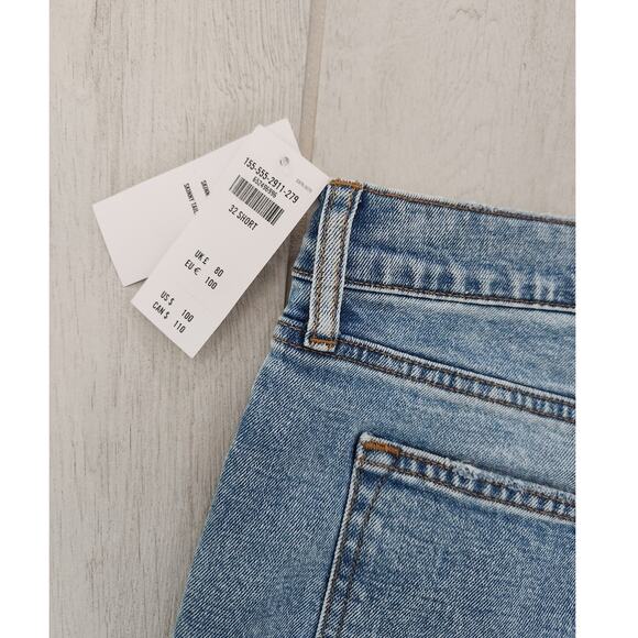 Abercrombie & Fitch High Rise The Skinny Size 32 14short Distressed Jeans Pants - Picture 6 of 8